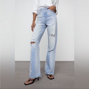 Zara The 90’s Full Length slim fit signature denim in Pasadena blue